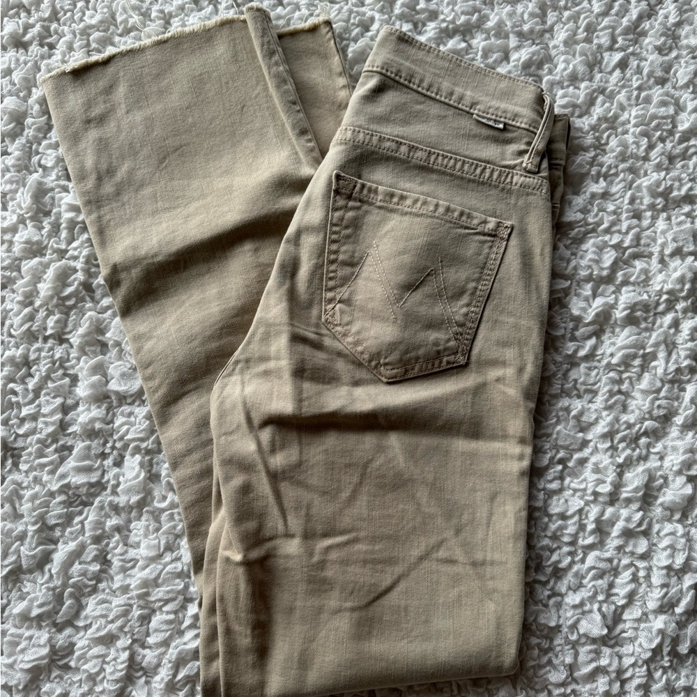 Beige Mother Jeans